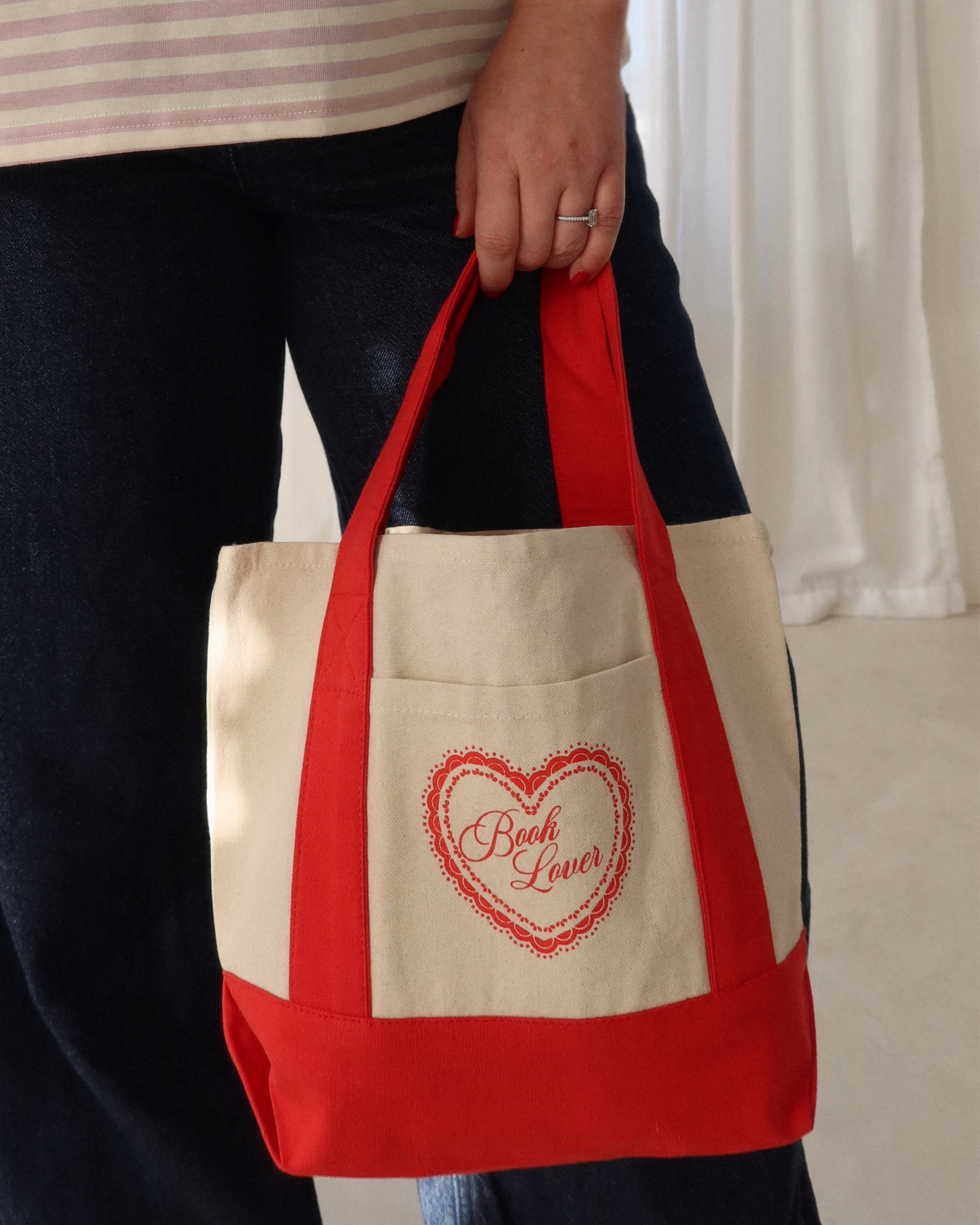 Valentine's Book Lover Mini Tote Bag
