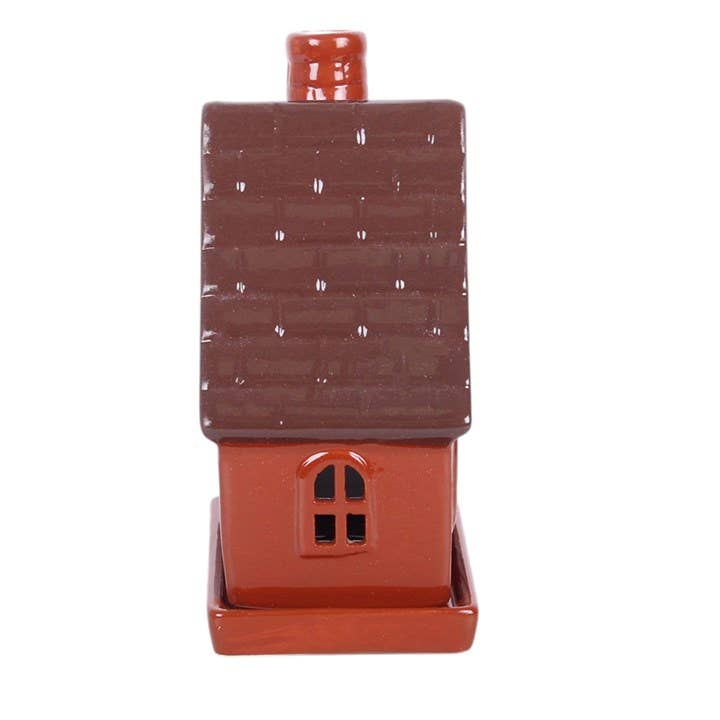 Terracotta Cottage Incense Cone Holder